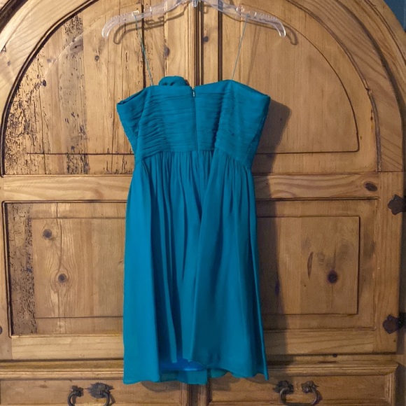 Donna Morgan 100% Silk festive strapless dress . - Picture 2 of 5